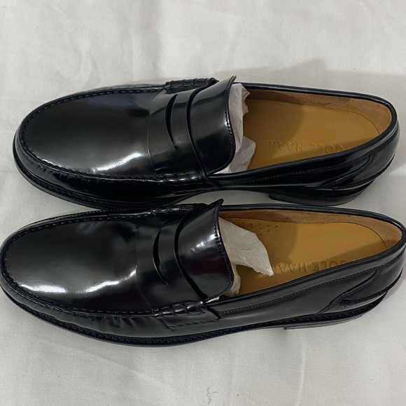 NWOB Men’s Cole Haan Pinch Prep Penny Loafer In Brush-off Black Size 9.5. - Picture 7 of 10